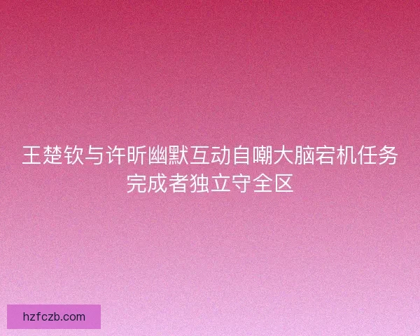 王楚钦与许昕幽默互动自嘲大脑宕机任务完成者独立守全区